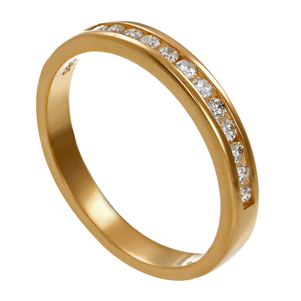 Diamantring, 14K, Gelbgold, Brillanten 0,24 ct