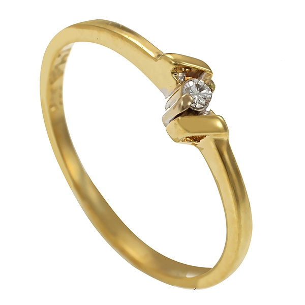 Diamantring, 14K, Gelbgold, Brillant
