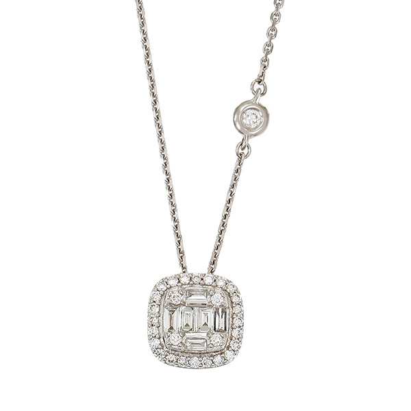 Collier, 18K, Weiß-/Gelbgold, Diamanten