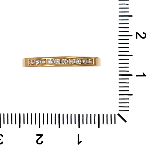 Brillantring, 18K, Gelbgold, 10 Brillant