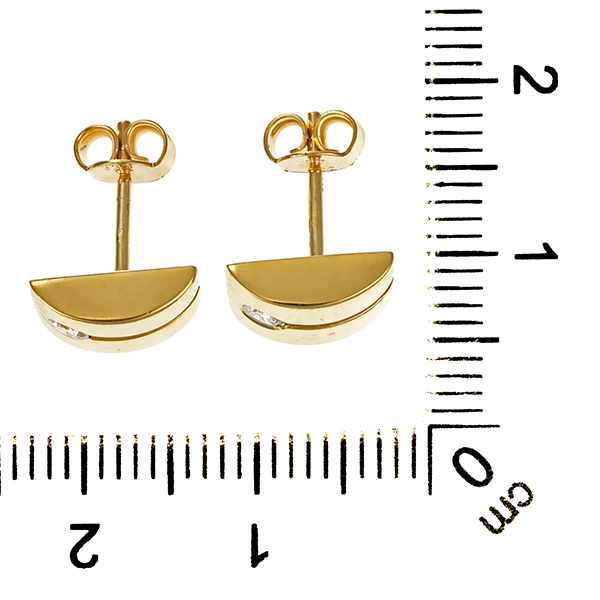 Ohrstecker, 8K, Gelbgold, Zirkonia