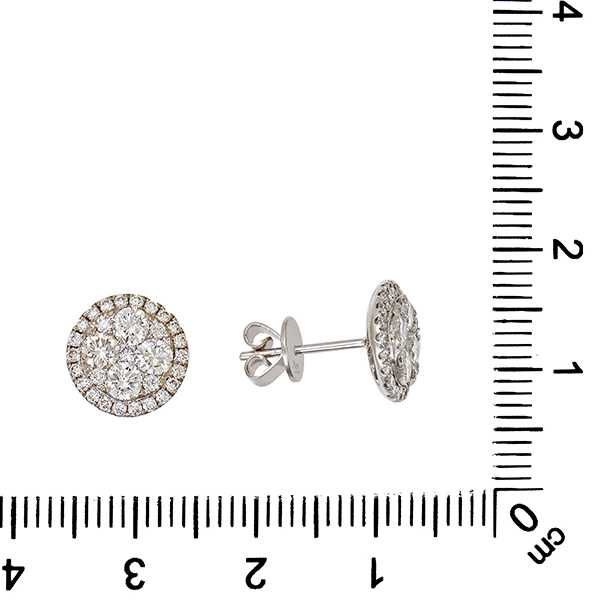 Ohrstecker, 18K, Weißgold, Brillanten