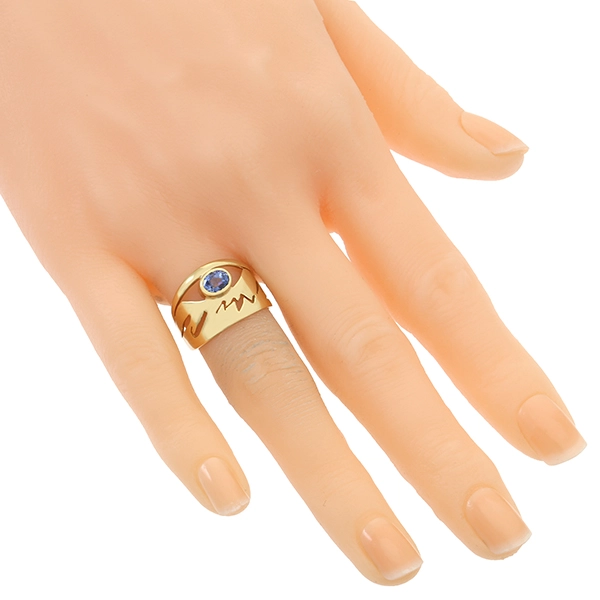 Ring, 18K, Gelbgold, Saphir