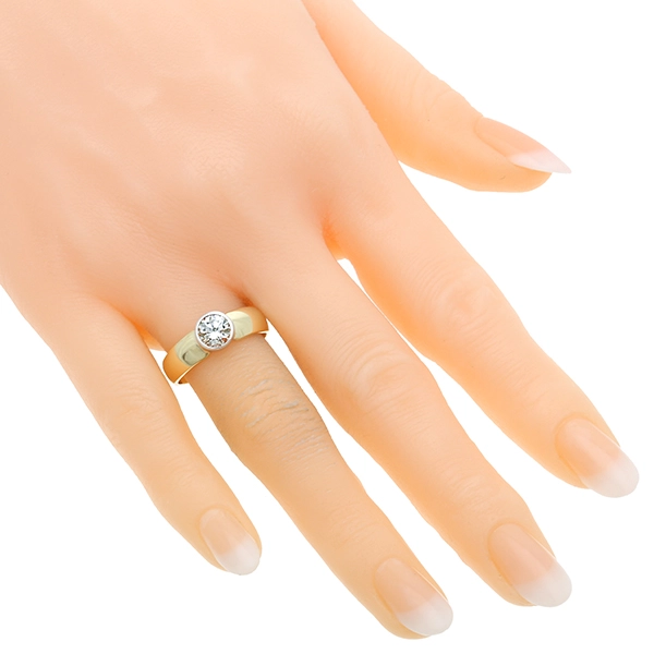 Diamantring, 14K, Gelb-/Weißgold, Brillant 0,75 ct