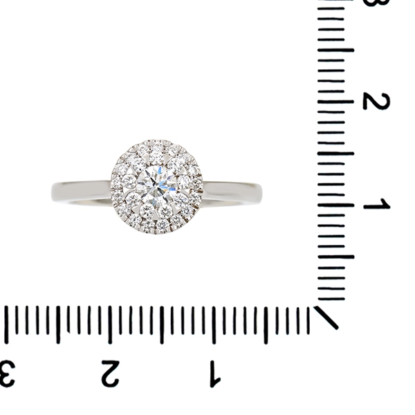 Diamantring, 18K, Weißgold, Brillanten 0,50 ct