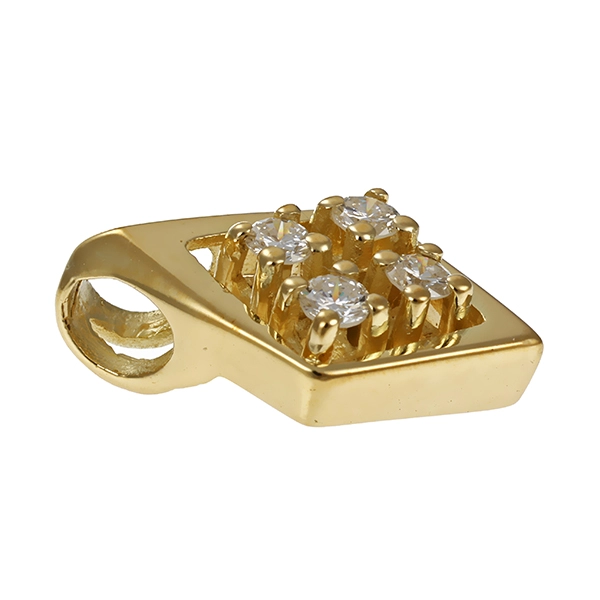 Anhänger, 14K, Gelbgold, Brillanten