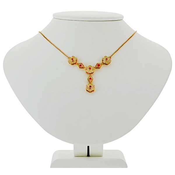 Collier, 18K, Gelbgold, Rubine