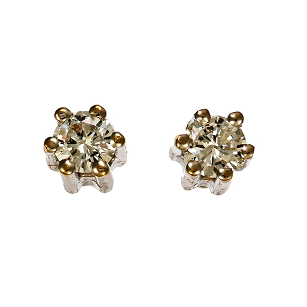 Ohrstecker, 14K, Weißgold, Brillanten