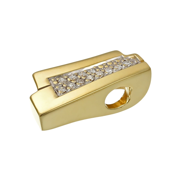 Anhänger, 14K, Gelb-/Weißgold, Brillanten