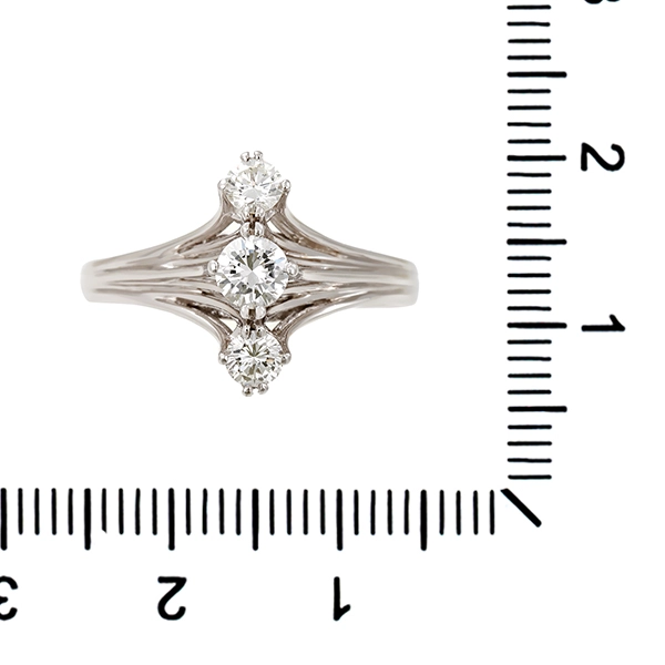 Diamantring, 14K, Weißgold, Brillanten 0,50 ct
