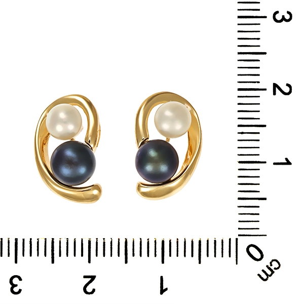 Ohrstecker, 14K, Gelbgold, Perlen