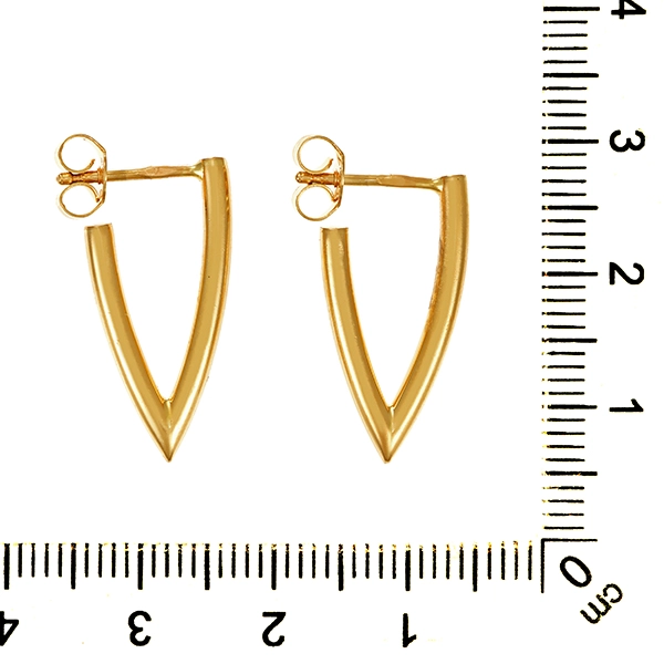 Steckcreolen, 14K, Gelbgold