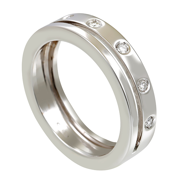 Diamantring, 18K, Weißgold, Brillant(en) 0,05 ct