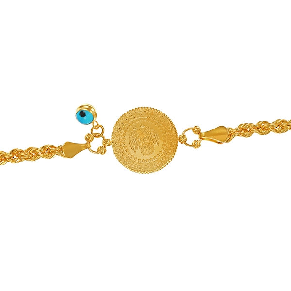 Armband, 14K/22K, Gelbgold, Kordel-