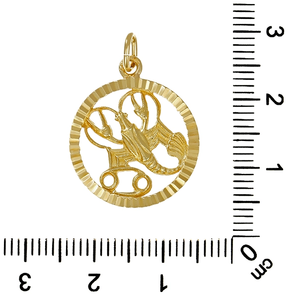 Anhänger, 14K, Gelbgold, Sternzeichen