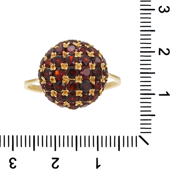 Ring, 18K, Gelbgold, Granat