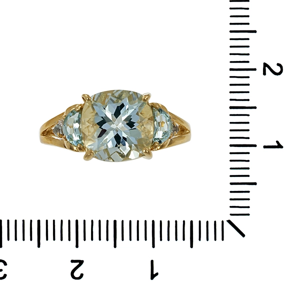 Ring, 9K, Gelbgold, Beryll