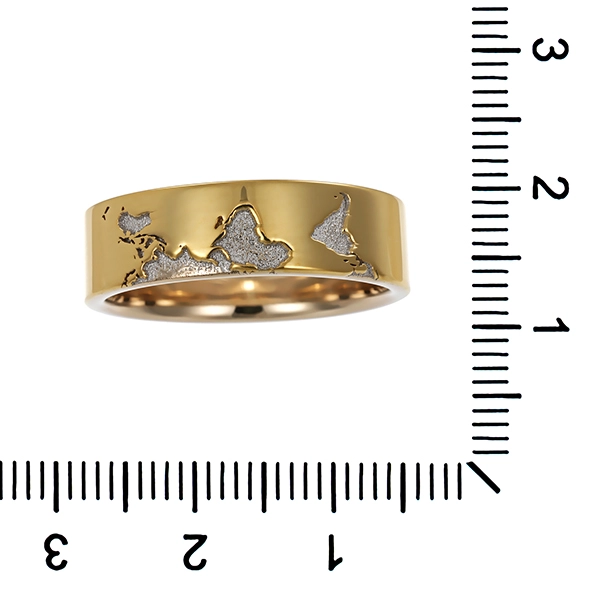 Trauring, 18K, Gelb-/Weißgold