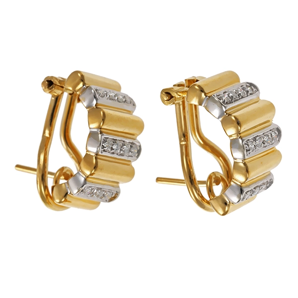 Clipstecker, 18K, Gelb-/Weißgold, Brillanten