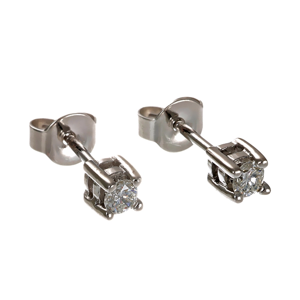 Ohrstecker, 14K, Weißgold, Brillanten