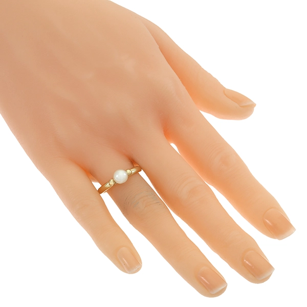 Ring, 14K, Gelbgold, Perle