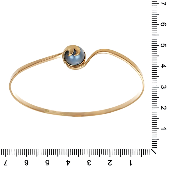 Armreif, 14K, Gelbgold, Perle