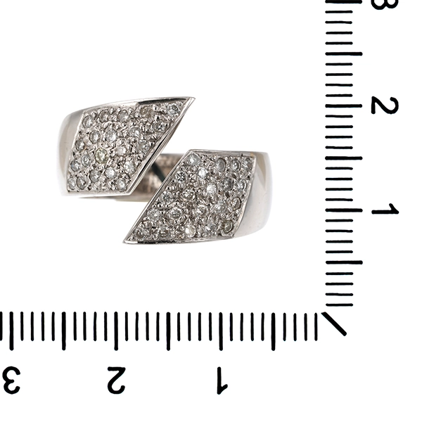 Diamantring, 18K, Weißgold, Brillanten