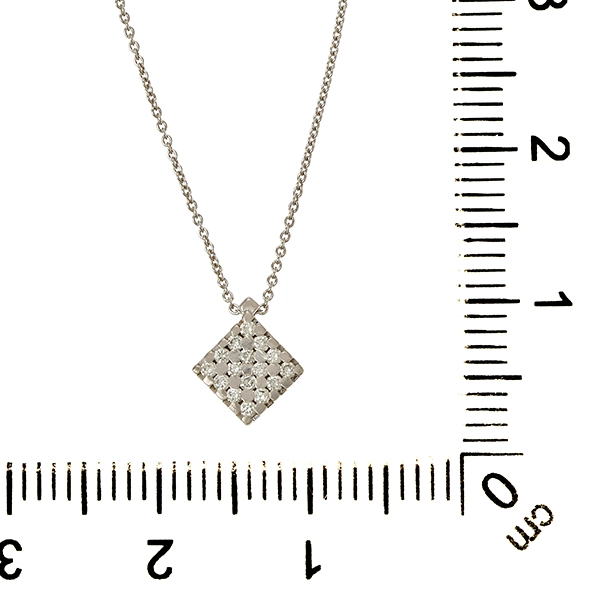Collier, 18K, Weißgold, Brillanten