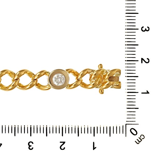 Armband, 18K, Gelb-/Weißgold, Brillanten