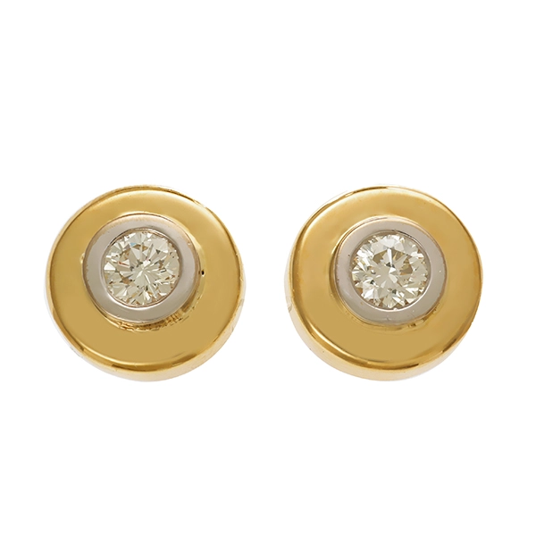 Ohrstecker, 14K, Gelb-/Weißgold, Brillanten 0,46 ct