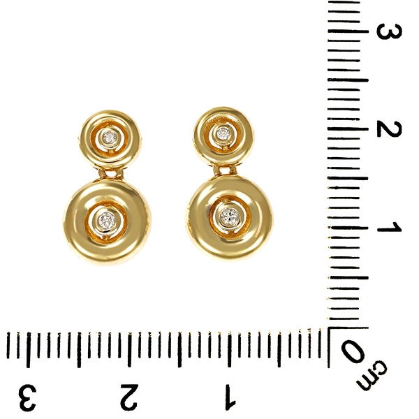 Steckhänger, 14K, Gelb-/Weißgold, Brillanten