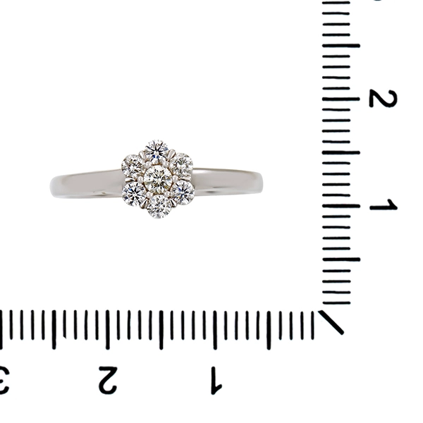 Diamantring, 18K, Weißgold, Brillanten 0,33 ct