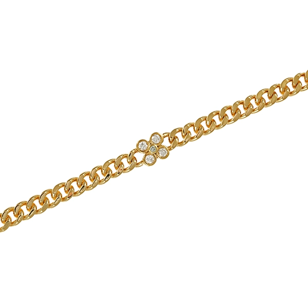 Armband, 14K, Gelbgold, Brillanten