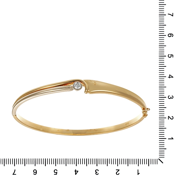 Armreif, 18K, Gelbgold, Brillant