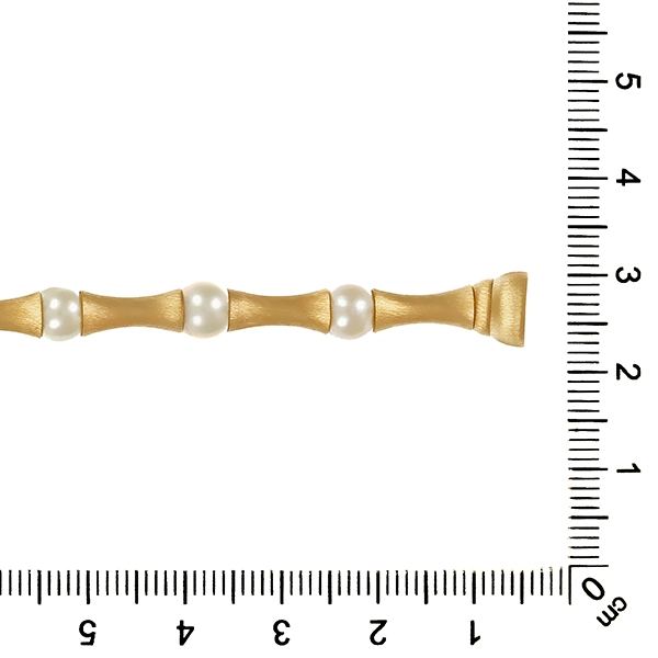 Armband, 14K, Gelbgold, Perle, L 20 cm