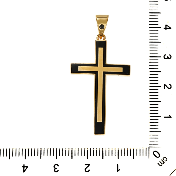 Anhänger, 14K, Gelbgold, Kreuz