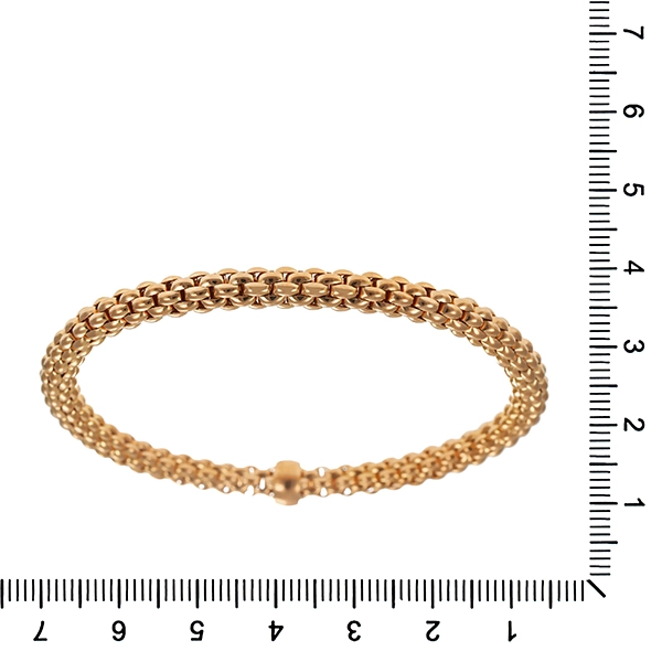 Armreif, 18K, Gelbgold, Flexibel, Himbeer-