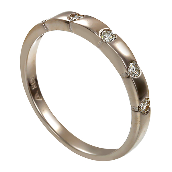 Diamantring, 14K, Weißgold, Brillanten 0,20 ct