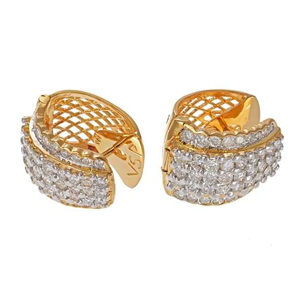 Ohrhänger, 18K, Gelb-/Weißgold, Brillanten, 2,00ct