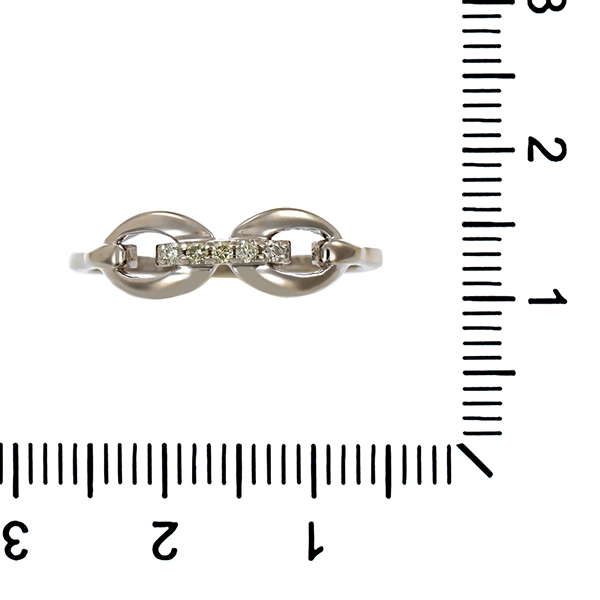 Ring, 14K, Weißgold, Brillanten