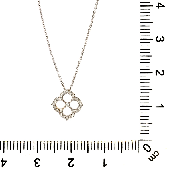 Collier, 14K, Weißgold, Brillanten