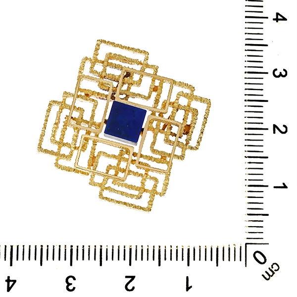 Anhänger, 14K, Gelbgold, Lapis
