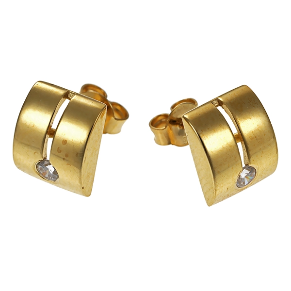 Ohrstecker, 8K, Gelbgold, Zirkonia