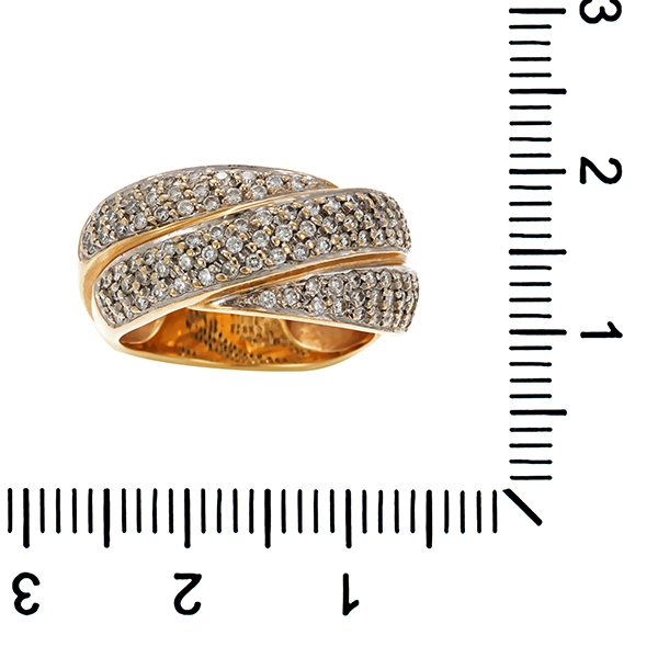 Diamantring, 14K, Gelb-/Weißgold, Brillant