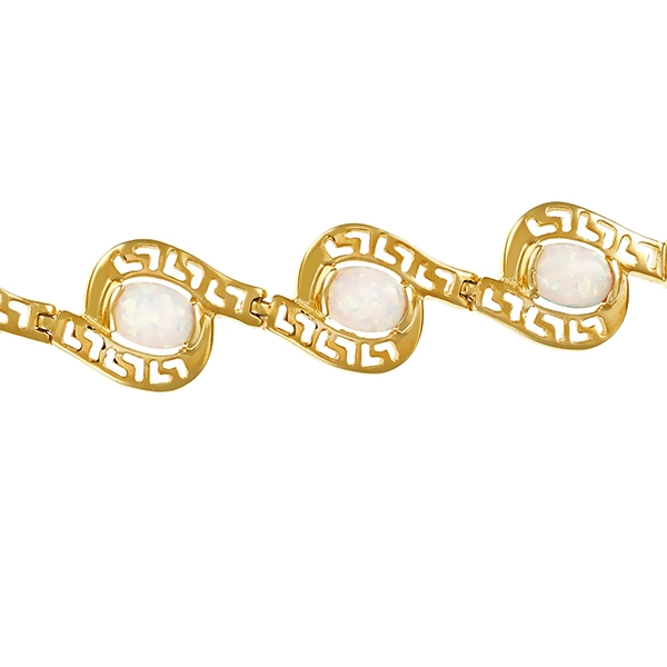 Armband, 14K, Gelbgold, synth. Opal