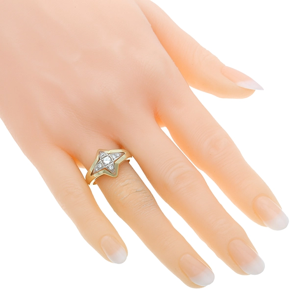 Diamantring, 14K, Gelb-/Weißgold, Brillant, Diamanten