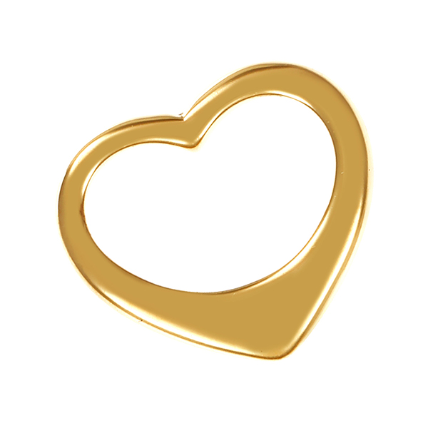 Anhänger, 14K, Gelbgold, Herz