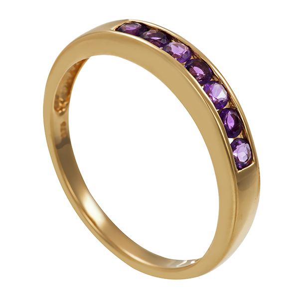 Ring, 9K, Gelbgold, Amethyst