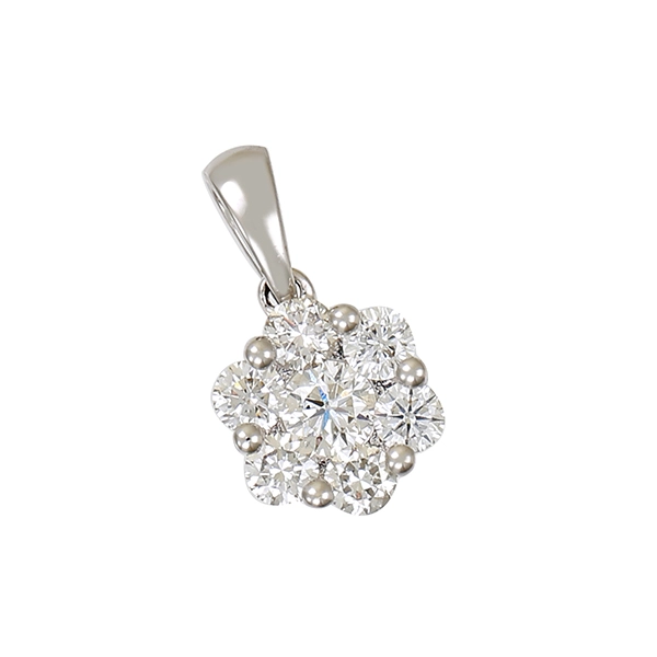 Anhänger, 18K, Weißgold, Brillanten