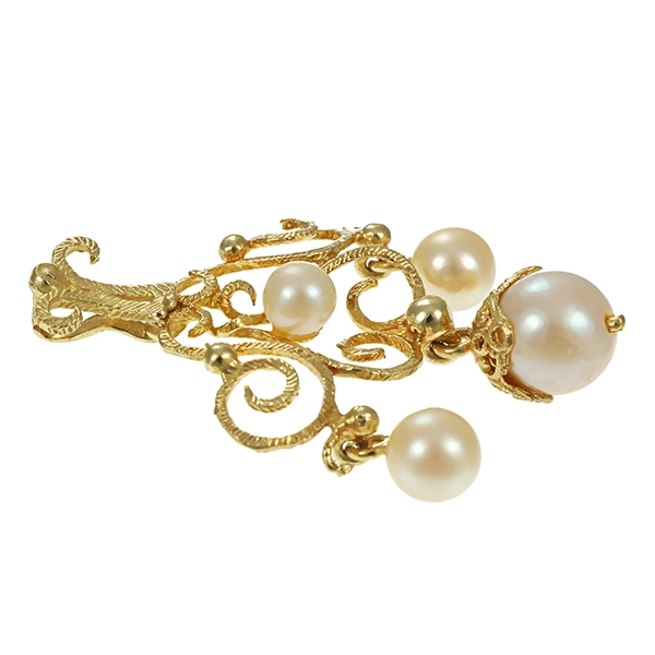 Anhänger,14K, Gelbgold, Perlen